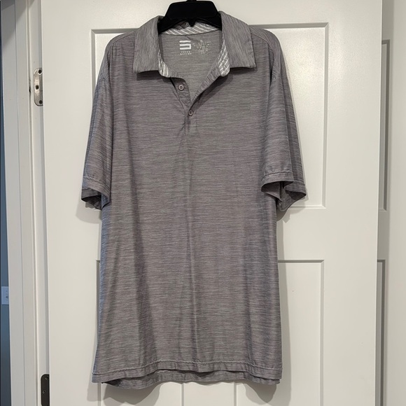 Men’s | heathered gray | polo T-shirt - Picture 1 of 5
